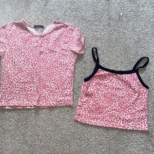 RARE VINTAGE BRANDY CHEETAH SET TANK AND TEE